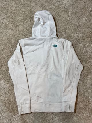 Sudadera The North Face Blanca y Turquesa