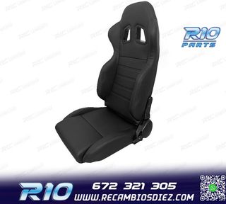 ASIENTO DEPORTIVO SEMI BAQUET UNIVERSAL LOOK SPARCO CUERO NE