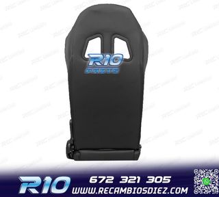 ASIENTO DEPORTIVO SEMI BAQUET UNIVERSAL LOOK SPARCO CUERO NE