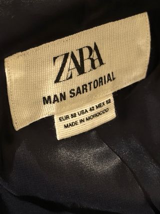 Zara Giacca Uomo 100% Lana Blu