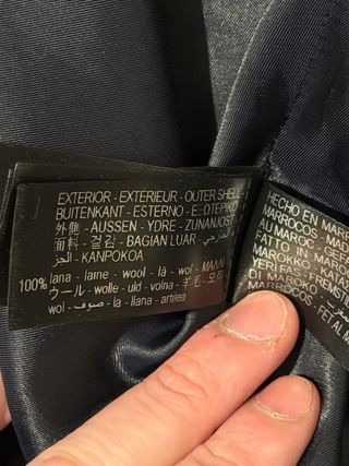 Zara Giacca Uomo 100% Lana Blu