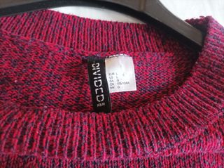Maglione H&M Divided Rosso Melange Taglia L