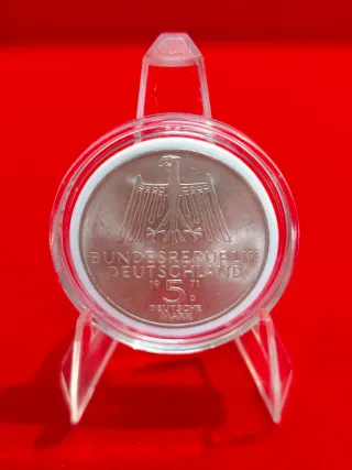 2 Monedas Conmemorativas 5 Marcos Plata S/C .625