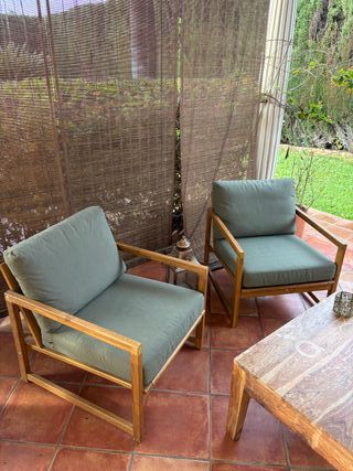 Conjunto Exterior Ikea Sofá y 2 Butacas