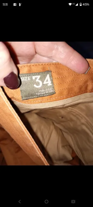 Pantaloni uomo Timberland arancione mattone