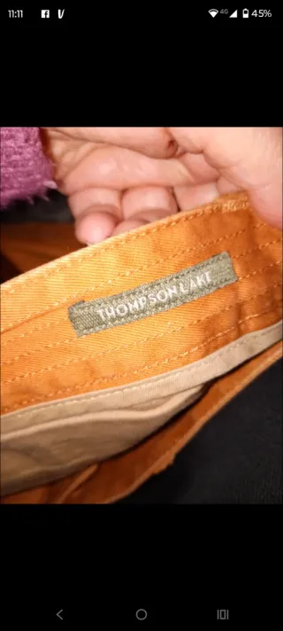 Pantaloni uomo Timberland arancione mattone