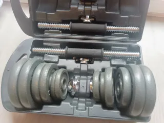 Set Mancuernas 20kg Ajustables Hierro Fundido