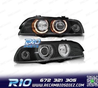 FAROS BMW E39 95-00 XENON OJOS ANGEL FONDO NEGRO