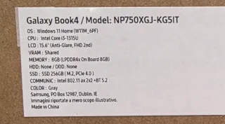 Samsung Galaxy Book 4 Nuovo Imballato
