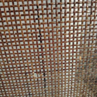 4 Sillas Comedor Madera Natural y Rejilla