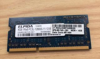 Memoria RAM portátil Elpida 4GB PC3L-12800S