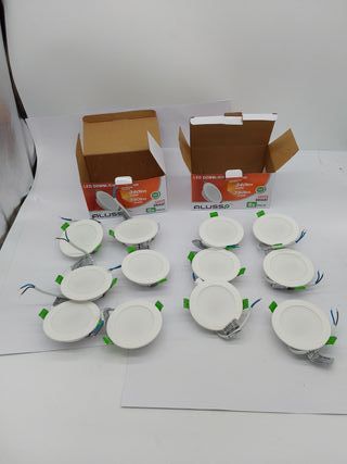 ALUSSO Downlight LED Empotrable, 5W IP44 Focos Interior 3000K Blanco Cálido, Ultradelgado 30mm, φ75-85mm, Ojos de Buey para Tech