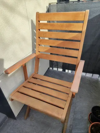 Mesa y Silla de Jardín Madera