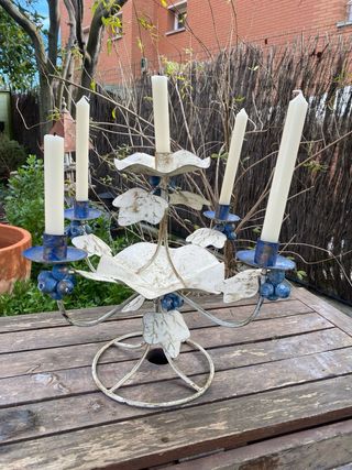 Candelabro 5 brazos , boho chic