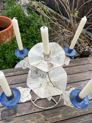 Candelabro 5 brazos , boho chic