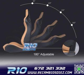 ASIENTO DEPORTIVO SEMI BAQUET ESTILO RS CUERO BEIGE