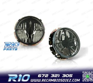 FAROS PARA VOLKSWAGEN VW GOLF MK1 74-83 CRUZ NEGRA AHUMADO F