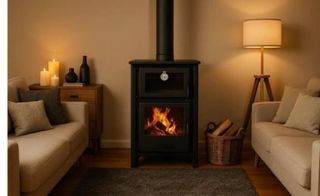 Estufa de Leña  Quartz con Horno 9kW VAL1006