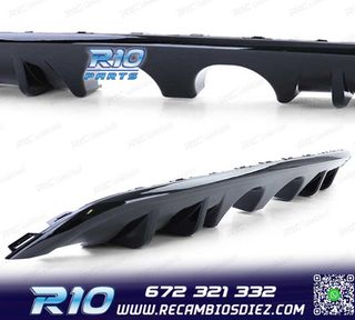 DIFUSOR VOLKSWAGEN VW GOLF 6 08-12 NEGRO BRILLO DOBLE SALIDA