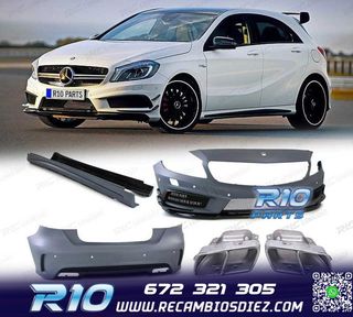 KIT CARROCERIA MERCEDES W176 AMG A45 PARAGOLPES + TALONERAS