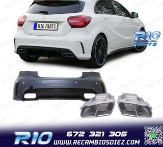 KIT CARROCERIA MERCEDES W176 AMG A45 PARAGOLPES + TALONERAS
