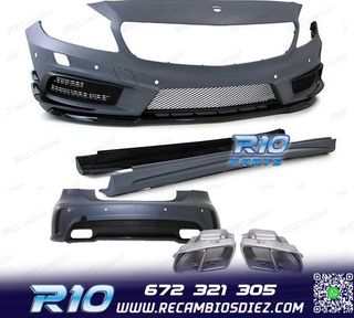 KIT CARROCERIA MERCEDES W176 AMG A45 PARAGOLPES + TALONERAS
