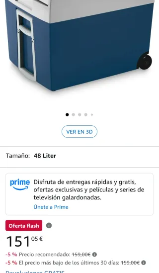 Nevera electrica portátil 48 l Mobicool