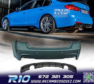 PARAGOLPES TRASERO BMW F30 LOOK M PERFORMANCE DOBLE SALIDA P