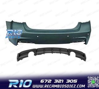 PARAGOLPES TRASERO BMW F30 LOOK M PERFORMANCE DOBLE SALIDA P