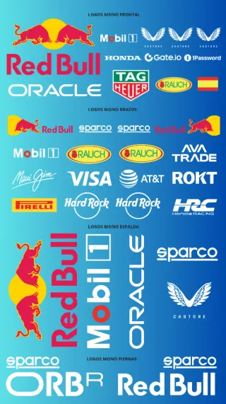 Disfraz Formula1 F1 - Logotipos Red Bull