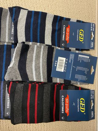 6 Calcetines Hombre Talla 40-46