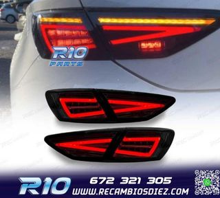 PILOTOS SEAT LEON 3 5F 12-20 DINAMICO LED NEGRO OEM LED