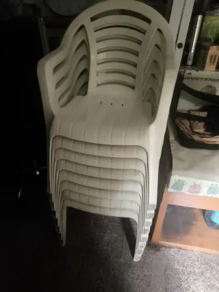 Sillas de jardín apilables de plástico