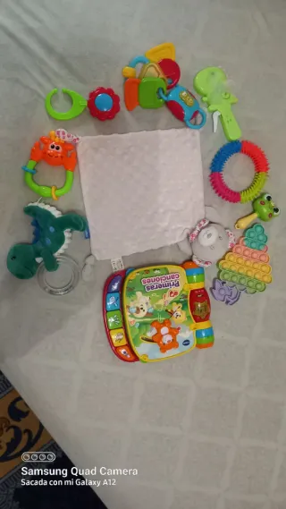 Lote Juguetes Bebé y Peluche Manta