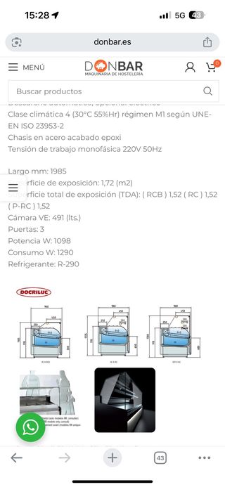 Vitrina Refrigerada Docriluc VEP-9-20-RC