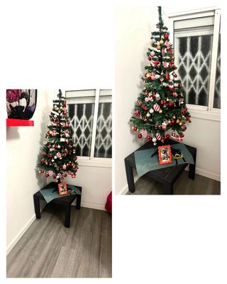 Tavolo da esterno nero in plastica