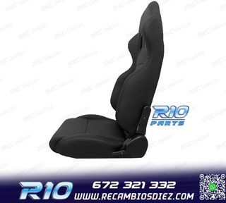 ASIENTO DEPORTIVO SEMI BAQUET UNIVERSAL LOOK SPARCO CUERO NE