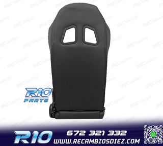 ASIENTO DEPORTIVO SEMI BAQUET UNIVERSAL LOOK SPARCO CUERO NE
