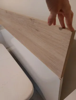 Cabecero Leroy Merlin Madera y Blanco