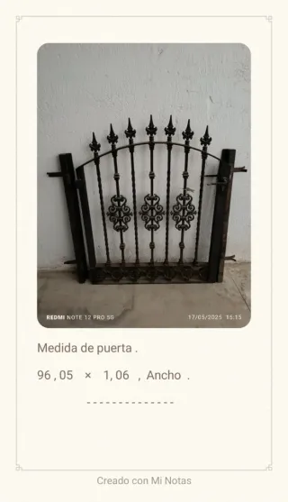 Reja de hierro forjado artesanal