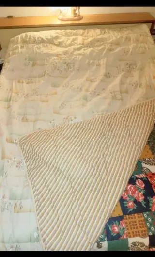 2 coperte imbottite singole double face