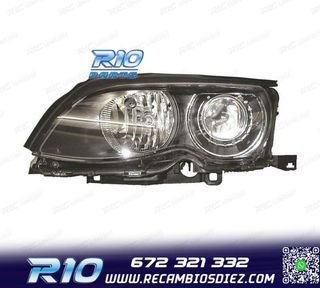 FARO IZQ XENON BMW E46 4P 01-05 FONDO NEGRO
