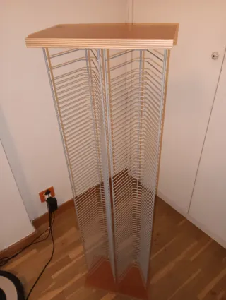 Mueble porta CD metal y madera