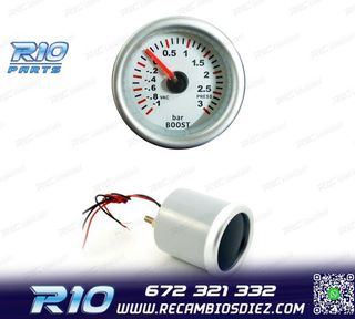 RELOJ PRESIÓN TURBO FONDO BLANCO ILUMINADO