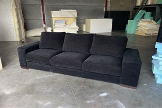 Sofá 3 plazas tela negro