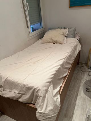 Cama individual con cajón inferior