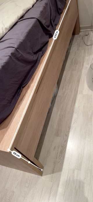 Cama individual con cajón inferior