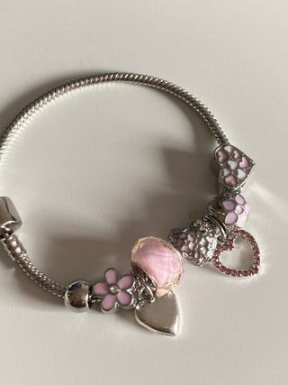 Pulsera Acero Inoxidable con Dijes