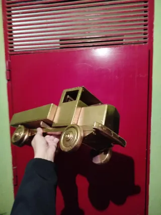 Camión madera Juguete Vintage Dorado