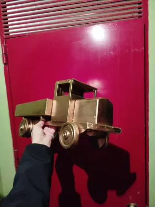 Camión madera Juguete Vintage Dorado